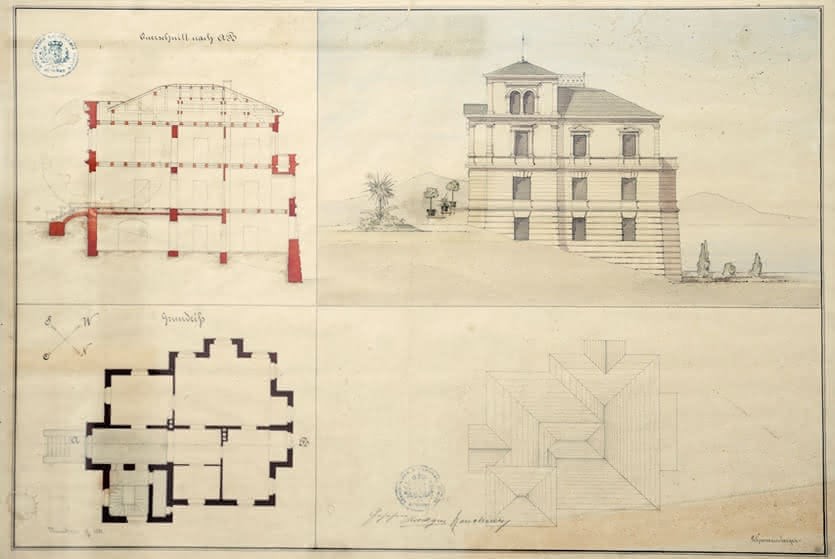 Alter Plan von Schwarzenberger